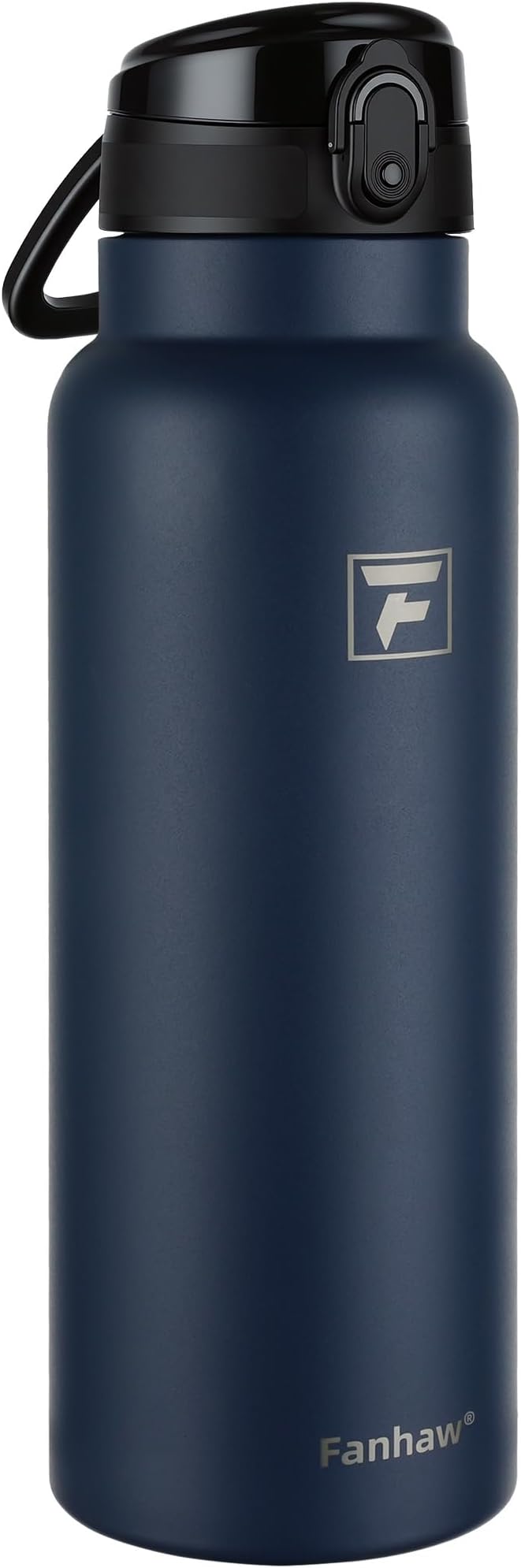 Fanhaw 40 Oz Insulated Stainless Steel Water Bottle with Chug Lid – Wide Mouth, Leak-Proof, BPA-Free – Ideal for Kids, Adults, Sports, Gym, and Outdoor Use (Navy Blue)