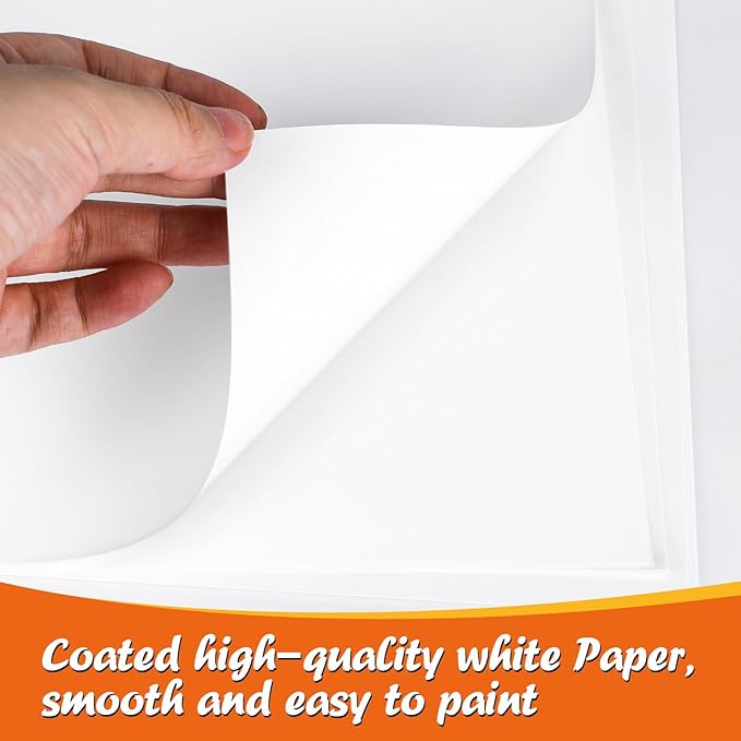 70 Sheets Finger Paint Paper, 11.8" x 15.7" Thick Art Paper for Kids & Toddlers, Ideal for Finger Painting, Crayons, Watercolor, Markers, Classroom Home Art Projects, Gift for Toddlers