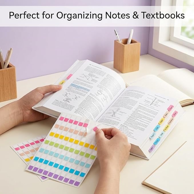 420Pcs Sticky Tabs for Annotating Books, Transparent Page Markers & Flags, Clear Index Note Stickers for Bible, Notebooks & Reading, Small Mini Pop Up Tab Set, Paper Annotation Notes Flag Sticker