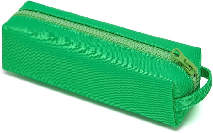 Pencil Case Soft School Pencil Pouch Bag for Easy Carry Stylish and Durable (Grass Green)