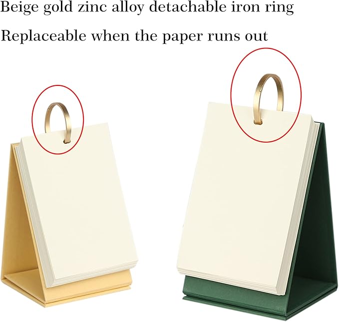 5.7"x3.8" Blank Flash Cards Notepad with Binder Ring 180Pcs Standing Flip Paper Study Index Cards DIY Greeting Cards Bookmark Mini Memo Scratch Pads Note Card for Taking Notes Working Learning