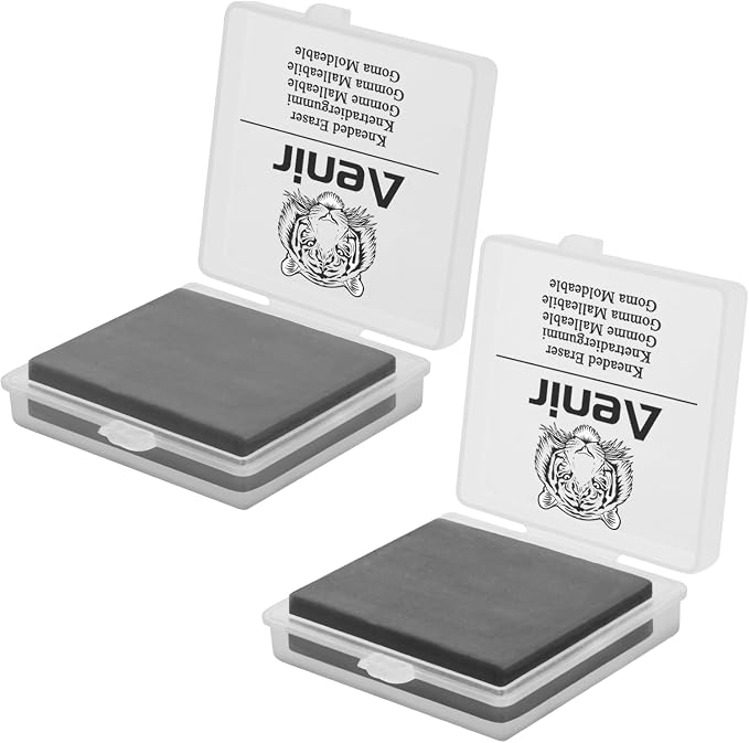 Aenir kneaded erasers for Artists, Soft Kneadable Eraser for Drawing 2 Pack