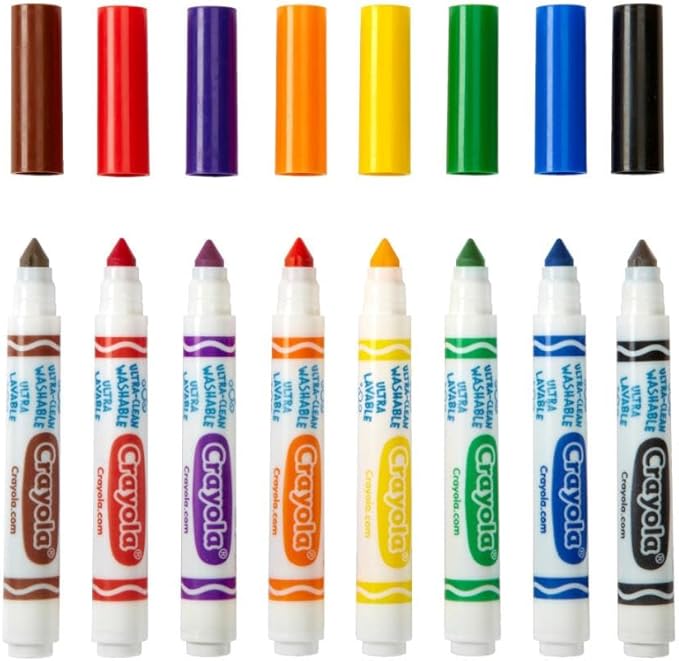 Crayola Broad Line Washable Markers - 200ct, Teacher Appreciation Gifts, Classroom School Supplies, Bulk Markers for Kids, 8 Assorted Colors, Ages 3, 4, 5