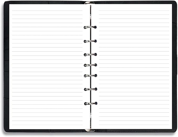 7-Hole Lined Refills Paper, A5 Filler Paper for Planner Inserts, A5 Loose Leaf Paper, 7 Hole Refills, 100 Sheets/200 Pages, College Ruled, 5.5 X 8.5 Inch (White Paper, 100 Sheets)
