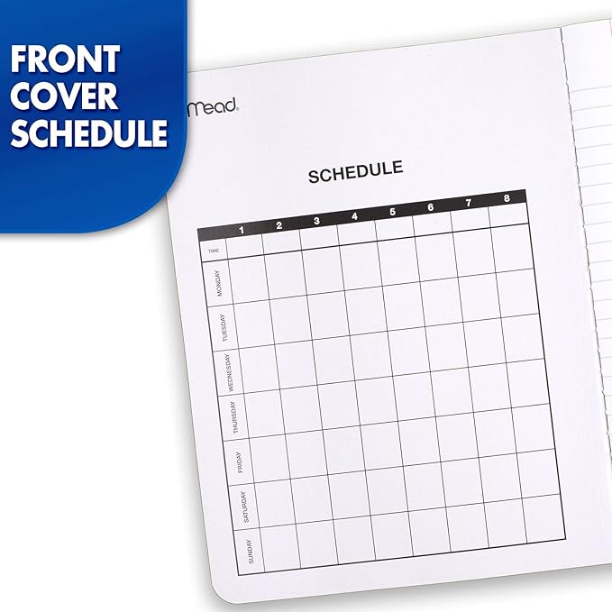 Mead Composition Notebook, 12 Pack, College Ruled Paper, 7-1/2" x 9-3/4", 100 Sheets per Comp Book, Black Marble (38111)