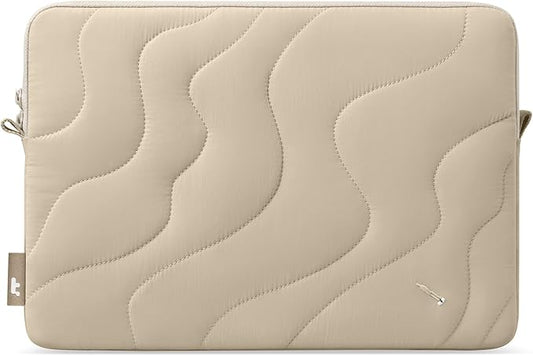 tomtoc 360 Protective Puffy Laptop Sleeve for 14-inch MacBook Pro M5 Pro/Max (2026) A3426 A3427, M4/M3 Pro/Max A3434 A3112 A3401 13.5/13.8-inch Surface Laptop 7(Copilot+ PC)/6/5/4/3, Quilted Design