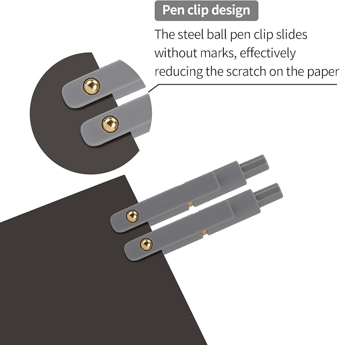 Ddaowanx Gel Pens,6 Pcs 0.5mm Retractable Quick Dry Black Ink Pens (Pack of 2)