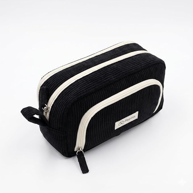 Large Pencil Case Pouch, Soft Corduroy Pen Bag with Zipper, Pencil Organizer, Cute Aesthetic School Supplies for Teen Girls Adults