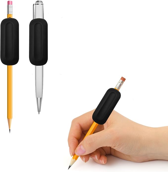 2 PCS Weighted Pencil Grips, 1oz Handwriting Aid for Children Elderly & Special Needs Assists with Penmanship Issues Due to Autism, Tremors, Grip Strength or Fine Motor Skill Disability