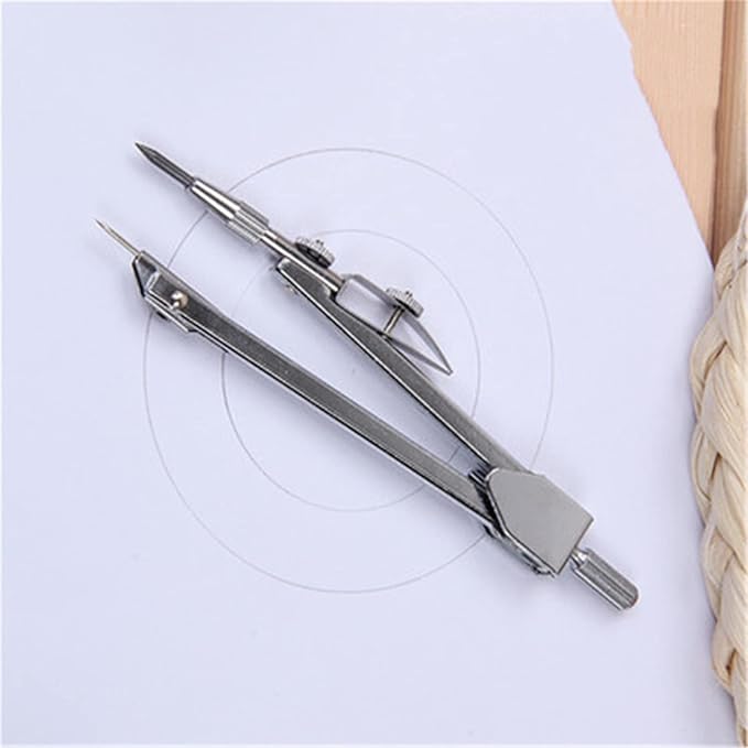 BABETT Drawing Compass Drafting Tools Professional Compass Compass Geometry Set with Math and Precision Compass Metal and Durable Solid and Flat Tools Math Ruler Kit