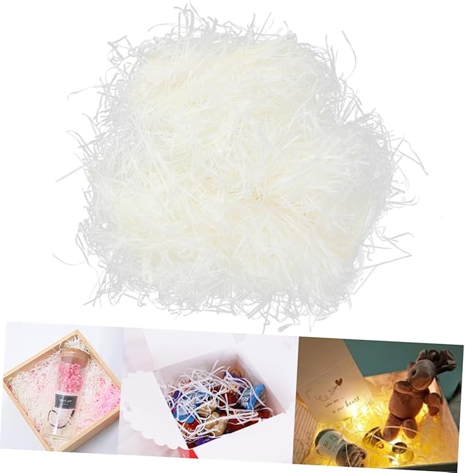 TEHAUX 100g Lightweight Cut Paper Shreds Eco-friendly Fillers for Packaging Wrapping Decor Suitable for Occasions
