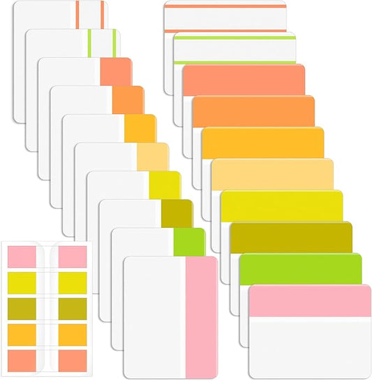 Mr. Pen- Sticky Index Tabs, 500 Pcs, 21 Sets, Colorful, Writable Colored Pages Markers Labels for Reading Notes, Books, Binders, Notebook, Folders and Classify Files, Water-Resistant