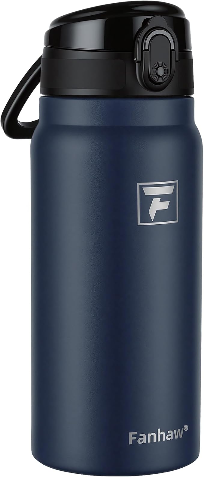 Fanhaw 20 Oz Insulated Stainless Steel Water Bottle with Chug Lid – Wide Mouth, Leak-Proof, BPA-Free – Ideal for Kids, Adults, Sports, Gym, and Outdoor Use (Navy Blue)