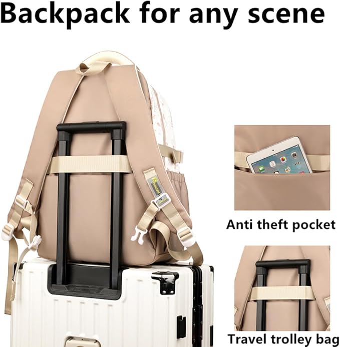 Casual Lightweight Backpacks for Boys & Girls, School Bookbags, 15 "Laptop Backpack, Travel Bag (212-lchong)