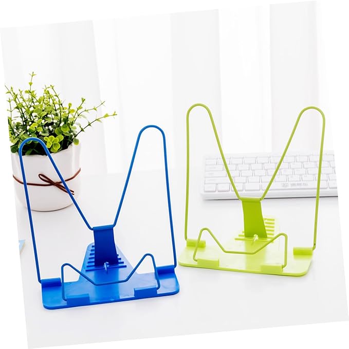 DOITOOL 2pcs Book Stand for Reading Multi-Purpose Reading Bracket Adjustable Book Shelf Lightweight Rack Home Study Support