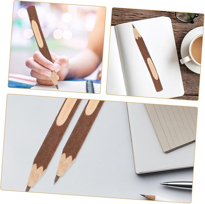 Wood Ballpoint Pens 17cm 10pcs Natural Tree Branch Biodegradable Writing Pens Lightweight for Home Office Use