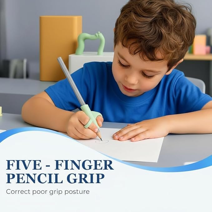 Pencil Grips for Kids Handwriting, Children's Calligraphy Silicone Pencil Grip Comfortable Pencil Grippers, Posture Correction Training Writing Aid for Beginners for Kids Preschools Students (8)