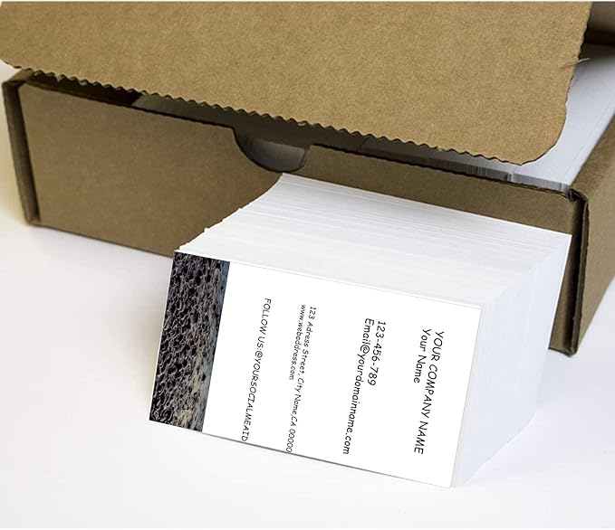 Premium Custom Business Cards 500 PCS, 3.5x2 inches Customizable Design with Luxurious Soft Texture All Business Designs cards No Additional Charge