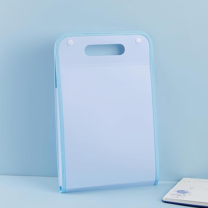 Vertical Accordion File Folder,13 Pockets Expanding File Organize with Labels,A4 Letter Size Paper Document Receipt Organizer Accordion Filing Folder for Classroom, Home,Office.(Blue)