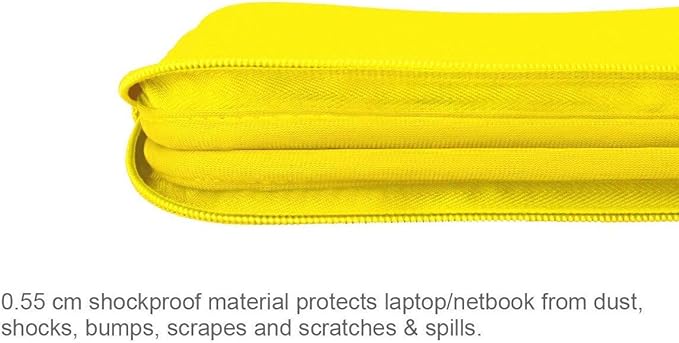 ARVOK Laptop Sleeve Ultra-Thin Case Water-Resistant Notebook Computer Pocket Tablet Briefcase Carrying Bag/Pouch Skin Cover for HP/Dell/Lenovo/Asus/Acer,Yellow,15inch