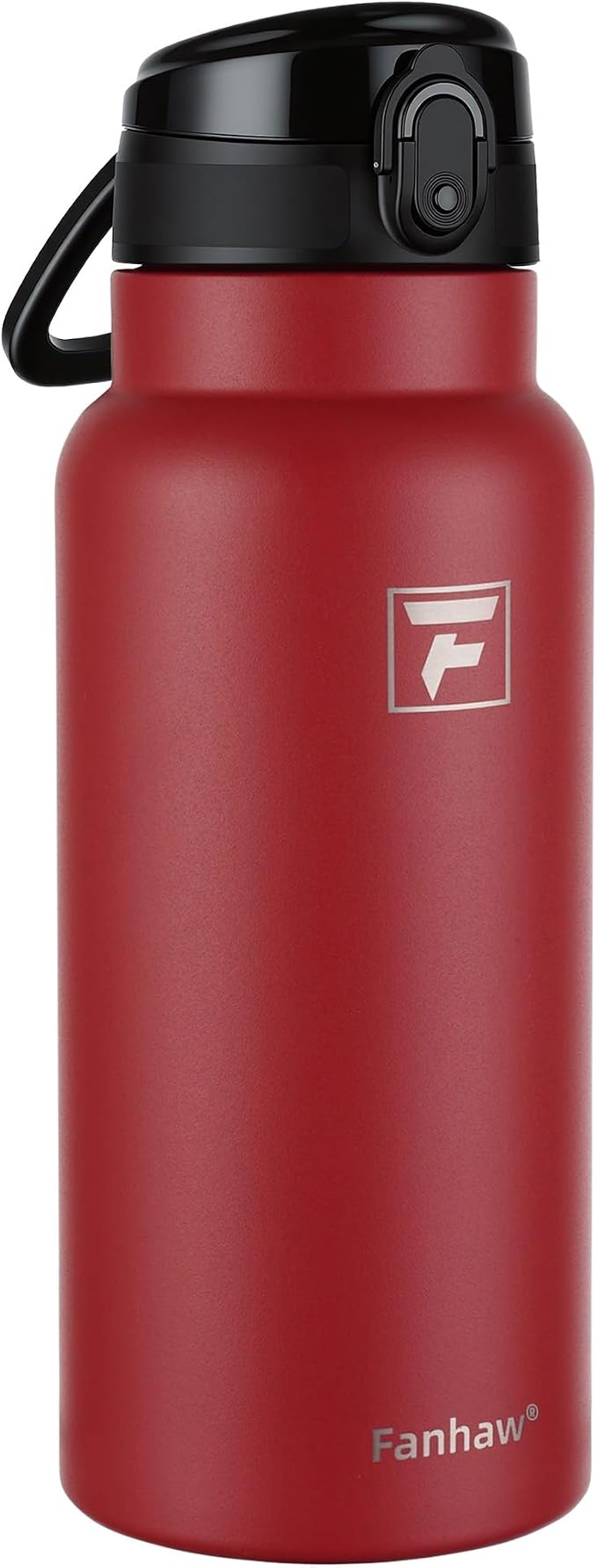 Fanhaw 32 Oz Insulated Stainless Steel Water Bottle with Chug Lid – Wide Mouth, Leak-Proof, BPA-Free – Ideal for Kids, Adults, Sports, Gym, and Outdoor Use (Red)