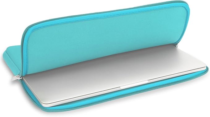 RAINYEAR Laptop Sleeve Case Compatible with 13.3 Inch Notebook Computer Tablet Chromebook 14" MacBook Pro/Max M1 M2 M3 M4 M5 Soft Cover Protective Case Zipper Carrying Bag (Blue)