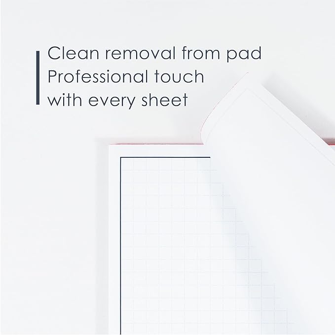 GeekNavy 8.5" x 11" Quadrille Graph Paper 50 Sheets Portrait - 0.25" 4x4 Square Grid, Blueprint, High Brightness, Border-Outlined, Drafting (3-Pack)