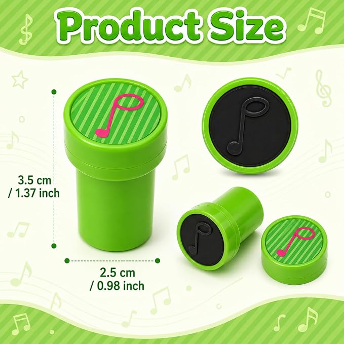 Cinrobiye 24 Pcs Music Stampers for Kids, Pre-Inked Musical Instrument Stampers, Music Party Favors, Birthday Party Supplies, Classroom Rewards, Goody Bag Fillers, Piñata Fillers