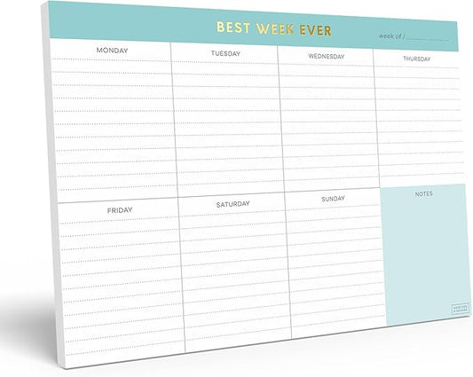 Sweetzer & Orange Weekly To Do List Pad. Gold Foil Weekly Planner Notepad with Daily Agenda Squares. 7x10” Day Scheduler 2026 - Student Organizer, Work Scheduler, and Checklist Note Pad.