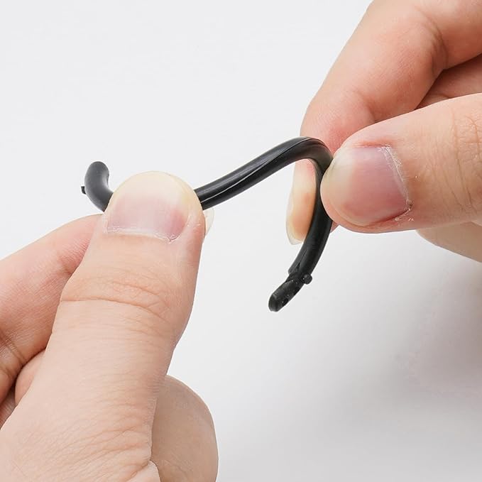 210 Pcs 1.1 Inch Plastic Binder Rings, Loose Leaf Binder Book Rings, Black Index Card Rings Binder Clip Rings for Flash Cards, Key Rings, Index Cards, Paper (28mm)