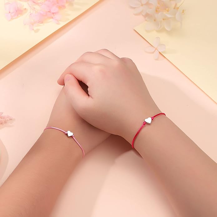 UNGENT THEM Big & Small Heart Bracelets Back to School Gifts for Girls