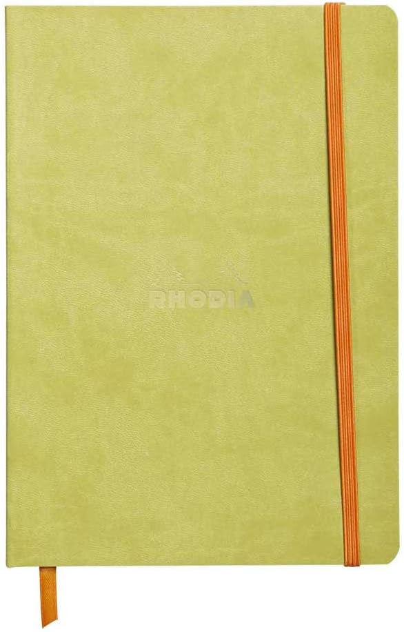 Rhodia Rhodiarama SoftCover Notebook - 80 Dots Sheets - 6 x 8 1/4 - Anise Cover (117456C)