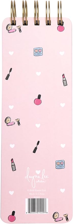Eccolo Dayna Lee “Own The Day” Spiral Memo Pad, Hardcover, 300 Pages, 3x9-inch, Pink
