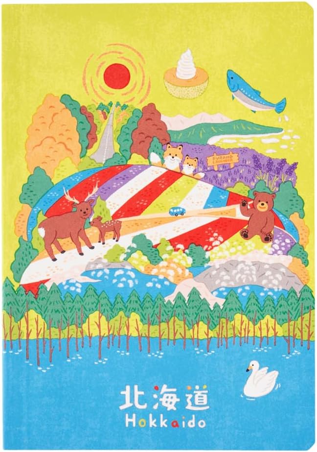 NOLTY JAPAN NOTE, A6 Notebook Featuring Japanese Design, 3.5mm Dot Grid, 80 Pages, Hokkaido, JP0110
