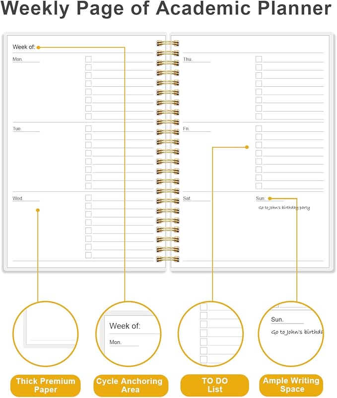 Academic Planner for 2026-2027 or Anytime - Undated Weekly Student Planner For Homeschool, High School, College & Nursing Students, 200 Pages, 5.8" x 8.5", Green