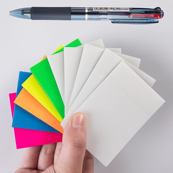 Transparent Sticky Notes,3x3 Inch Clear Sticky Notes,Waterproof White Bible Sticky Note,Transparent Stickers for School Supplies College(3-Color,10 Packs,500 Sheets)