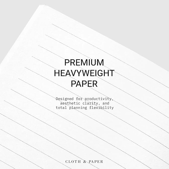 Cloth & Paper Travel Notebook | Lined Notes – Ash | Pocket Plus Lined Journal 3.2" x 6" | Writing Notebook, Journaling, Lists, Planning, Study Notes & Organized Writing – Soft Touch Cover