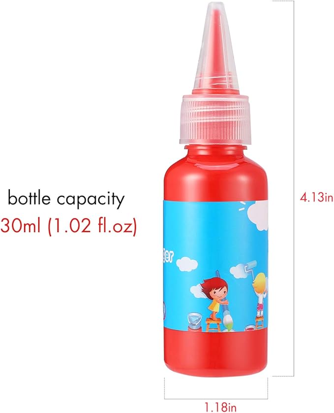 Finger Paint, Kids Finger Paint, Non Toxic Finger Paints for Toddlers 1-3, Washable Finger Paints for Toddlers, 12 Colors, 30ml Each
