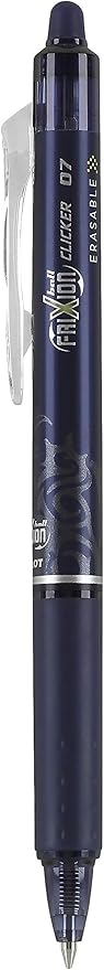 PILOT FriXion Clicker Erasable, Refillable & Retractable Gel Ink Pens, Fine Point, Navy Blue Ink, 12-Pack (31457)