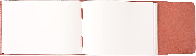 Leather Drawing Journal Daily Travel Diary, Antique Handmade Vintage Bound Rustic Writing Notebook, Genuine Leather Unlined Cream Paper, Art Sketchbook, 7x10 Inches-Red