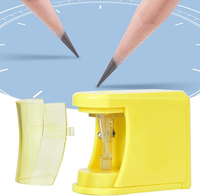 Pencil Sharpener,Electric Pencil Sharpener Kids Friendly Pencil Sharpeners Battery Operated Heavy Duty Classroom Pencil Sharpeners Yellow,for Colored Pencils