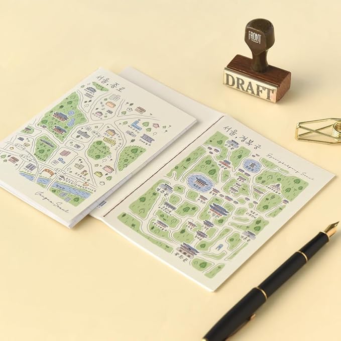 Monolike Stitch Mini Line Note Seoul-Street 4p SET