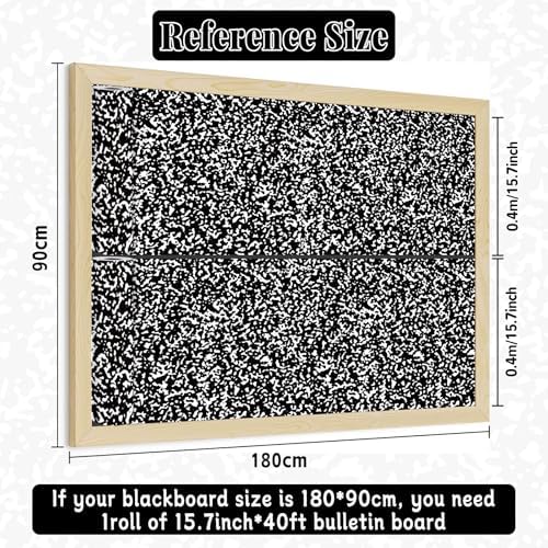 Black Composition Bulletin Board Roll Non-Woven Fabric Poster 15.7" x 40ft