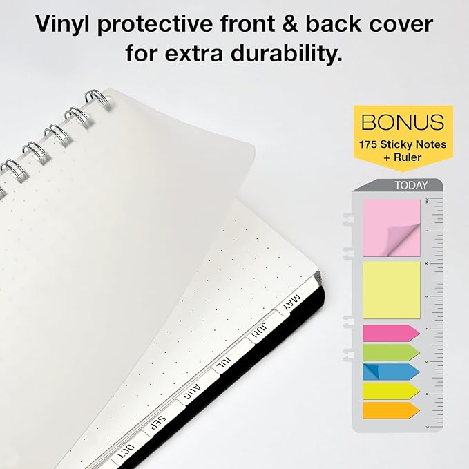 ESSENTIAL 2026-2027 Monthly & Weekly Planner with Tabs, 5"x8": 14 Months (May 2026 - June 2027), Professional, Simple, Easy-to-Use Design and Frosted Poly Cover for Extra Protection (Frosted)