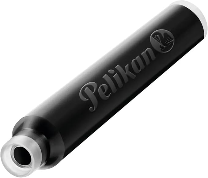 Pelikan 4001 TP/6 Ink Cartridges for Fountain Pens, Brilliant Black, 0.8ml, 6 Pack (301218)