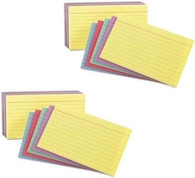 Oxford 3x5 Rainbow Index cards (2 Pack)