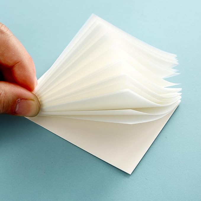 M&G 300 Sheets Transparent Sticky Notes, Waterproof Self-Adhesive Translucent Sticky Notes Pads Clear Post It Notes for Books Annotation School & Office (3x3 inch)