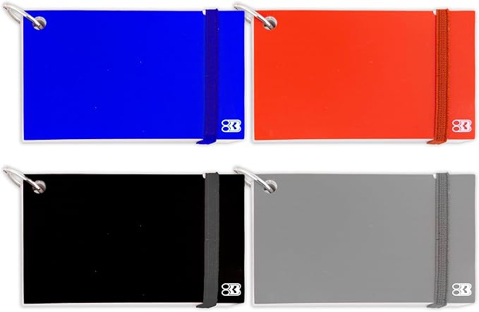 BAZIC Products Index Cards 3x5 Inches, Index Cards with Ring Poly Cover, White Ruled, 100 Count, Flash Cards Notecards for Studying Learning Student School College Office, 4-Pack