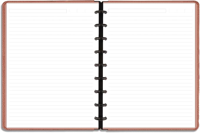 (2 Pack)9 Disc Discbound Refill Paper, Loose Leaf Paper, 9 Disc Prepunched Paper for Happy Planner Inserts, White Paper, Total 200 Sheets/400 Pages, College Ruled, 100gsm, 7 X 9.2.5 Inch