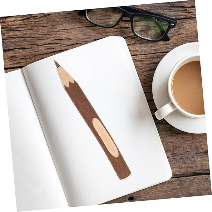 Wooden Ballpoint Pens 17cm Tree Bark Multi-function Portable Writing Pens 10pcs Biodegradable Natural Wood Office School Supplies